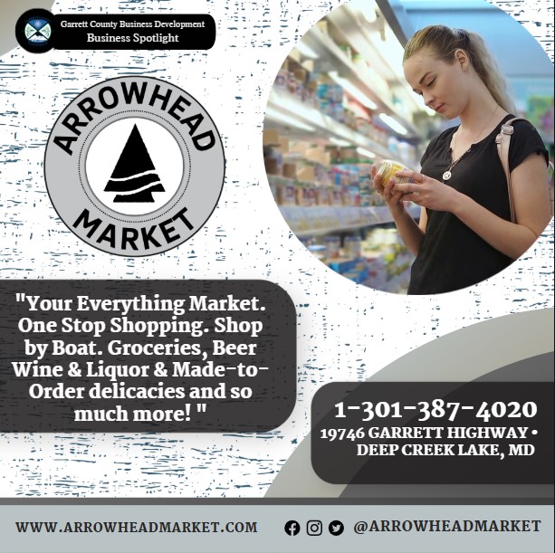 Todays Business Spotlight ⛽ is on Arrowhead Market!
Visit them at www.arrowheadmarket.com or Arrowhead Market
Follow us to see more daily Garrett County Business Spotlights!
If you are interested in having your business featured contact Connor Norman at cnorman@garrettcountymd.gov. #businessdevelopment #garrettcountymd